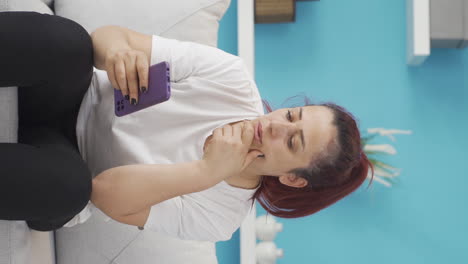 Vertical-video-of-Stressed-woman.